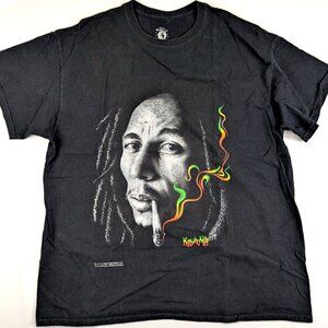 VTG Bob Marley Zion Rootswear Reggae Music T-shirt Licensed Tee Black XL